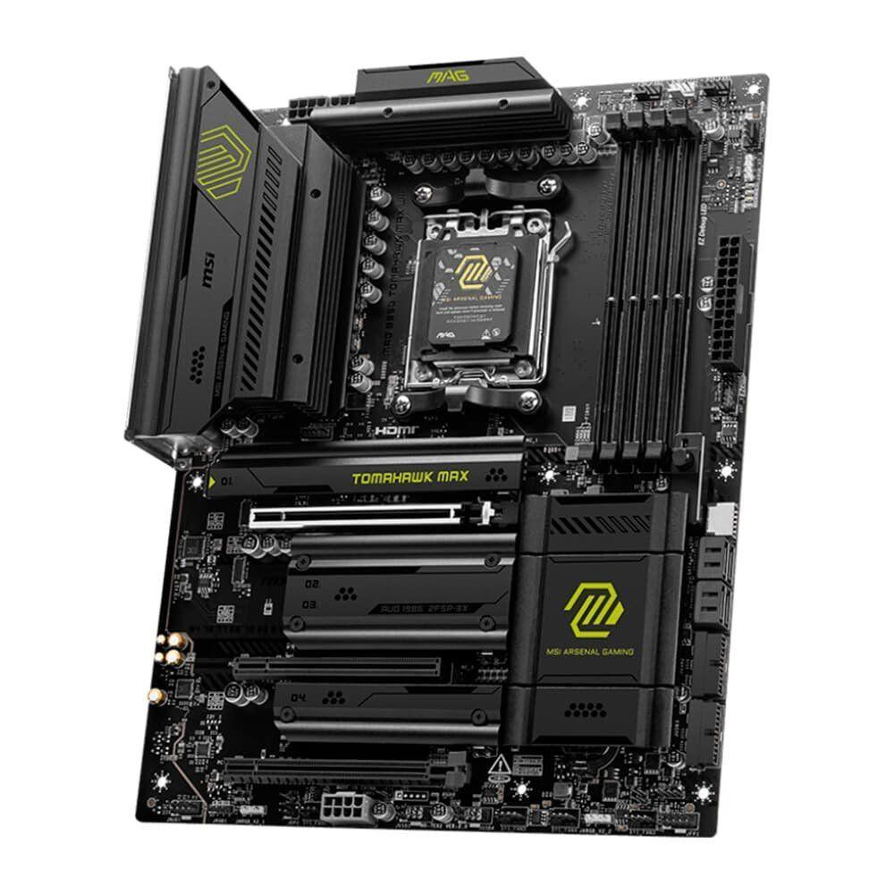 Placa Mãe MSI MAG B850 TOMAHAWK MAX WIFI, AMD, Socket AM5, ATX, DDR5 UDIMM, Wi-Fi 7, Preto -... - foto 4