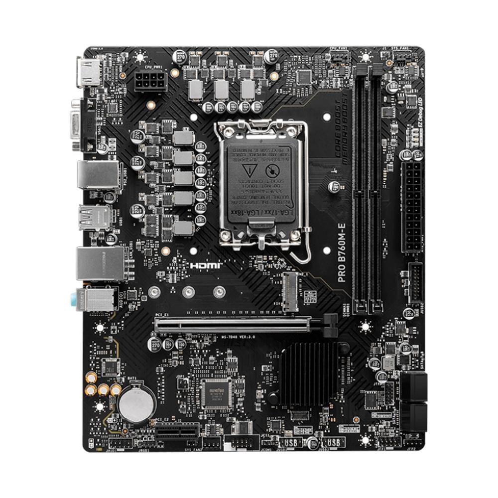 Placa-Mãe MSI Pro B760M-E, Intel LGA 1700, M-ATX, DDR4, Preto - PRO B760M-E DDR4 - foto 4