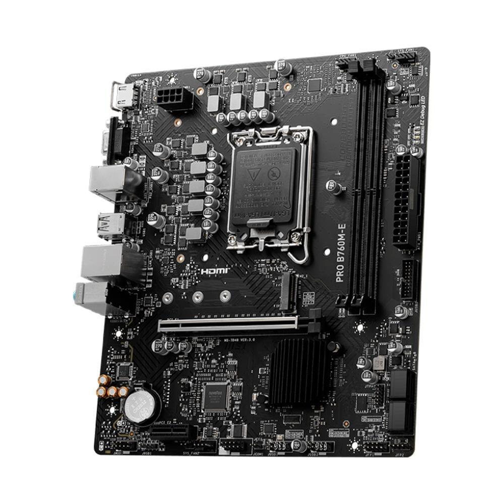 Placa-Mãe MSI Pro B760M-E, Intel LGA 1700, M-ATX, DDR4, Preto - PRO B760M-E DDR4 - foto 5