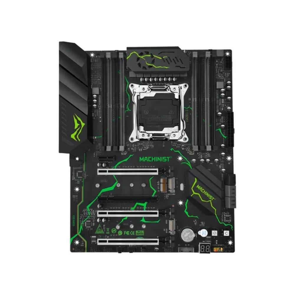 Placa Mae X99 Machinist Atx Mr9s Green Ddr4 Nvme Sata 8 Slot Verde - foto 2