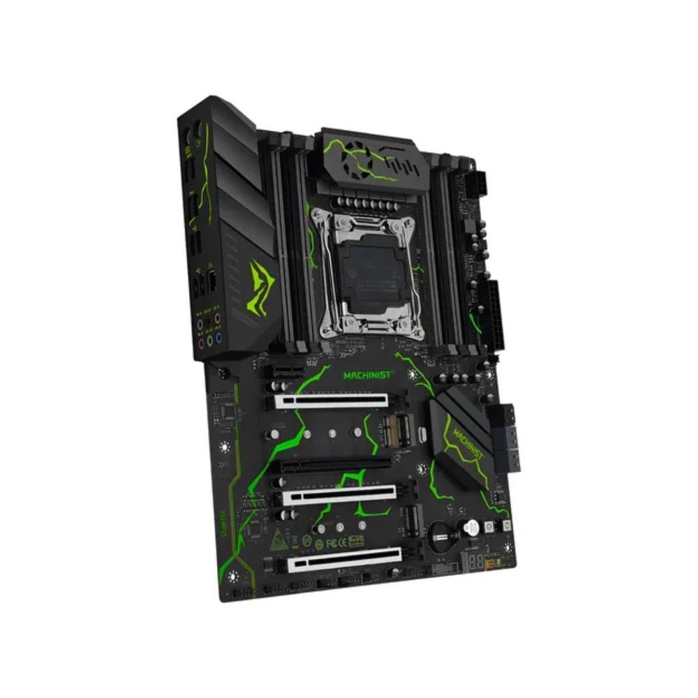 Placa Mae X99 Machinist Atx Mr9s Green Ddr4 Nvme Sata 8 Slot Verde