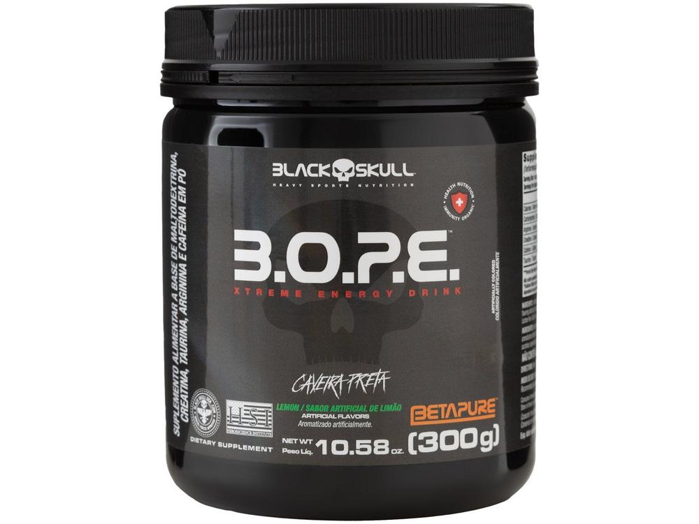 Pré Treino Black Skull Caveira Preta B.O.P.E Limão