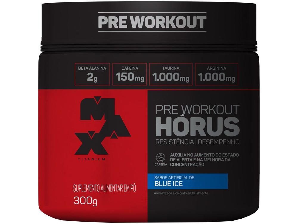 Pré Treino Max Titanium Hórus em Pó 300g Blue Ice