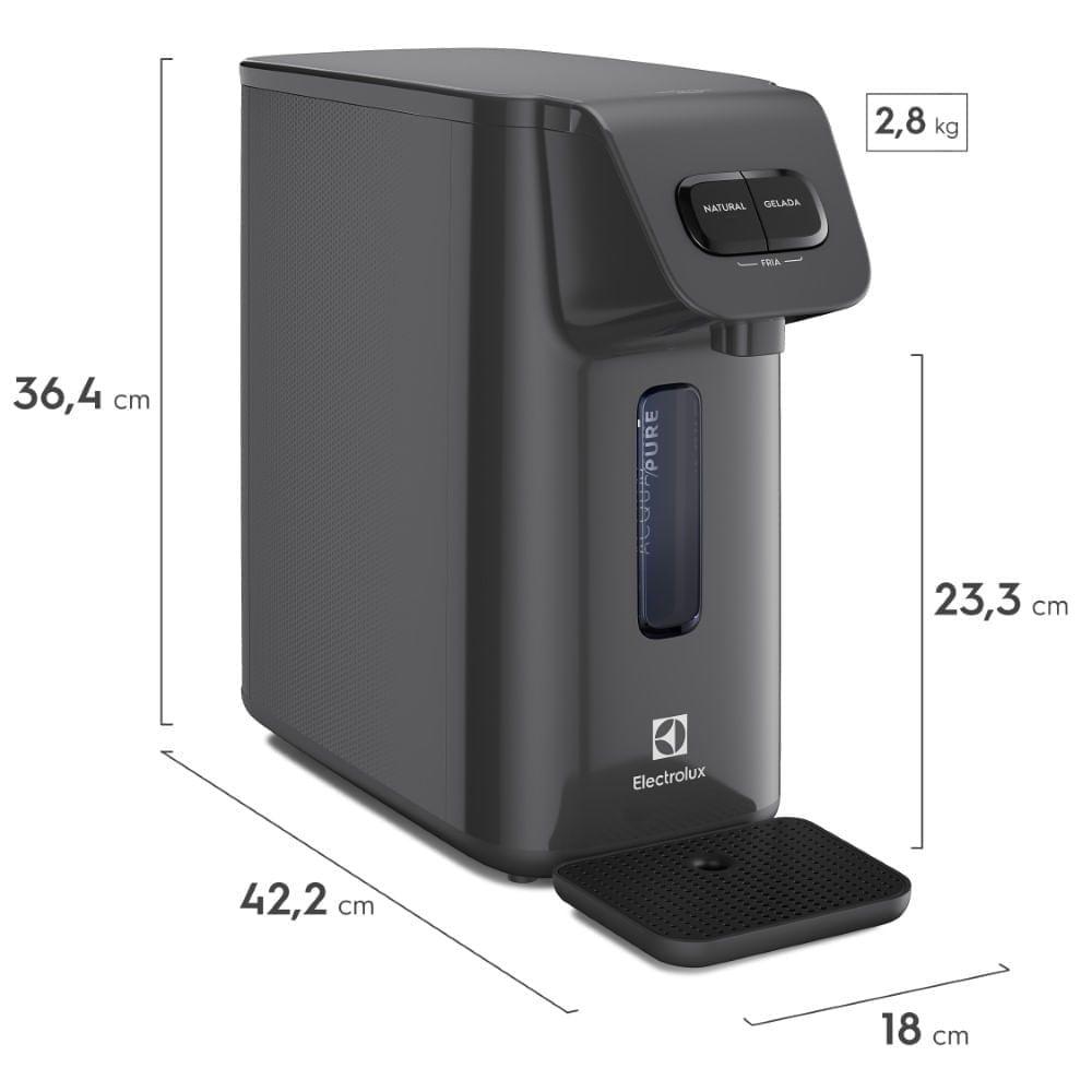 Purificador Electrolux Eletrônico Compacto Efficient Painel Mecânico Bivolt Cinza (PE15X)