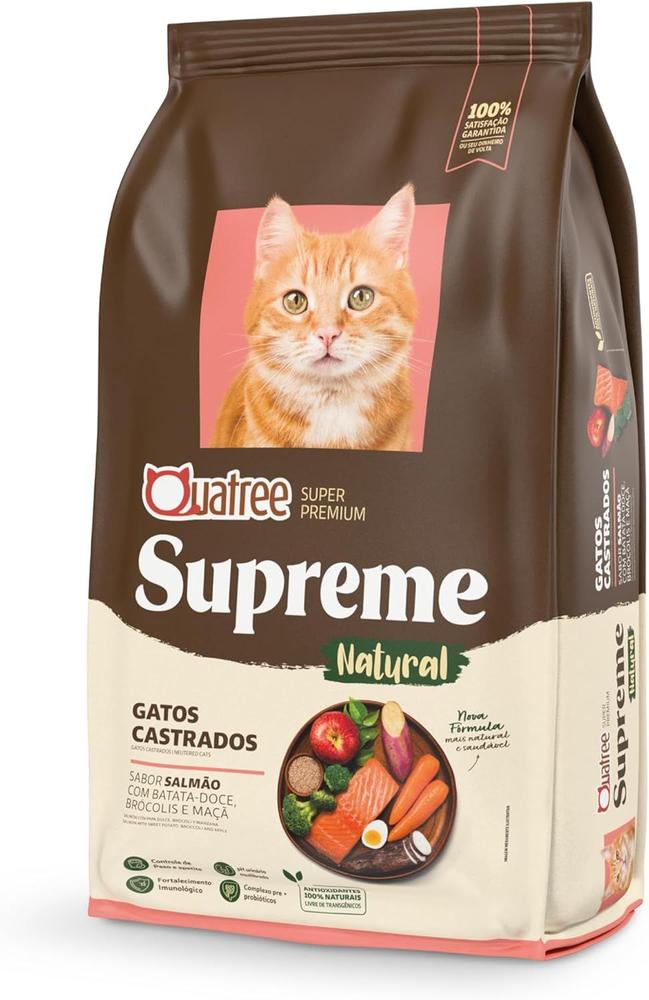Quatree Supreme Gatos Castrados Salmão e Batata Doce 10,1Kg