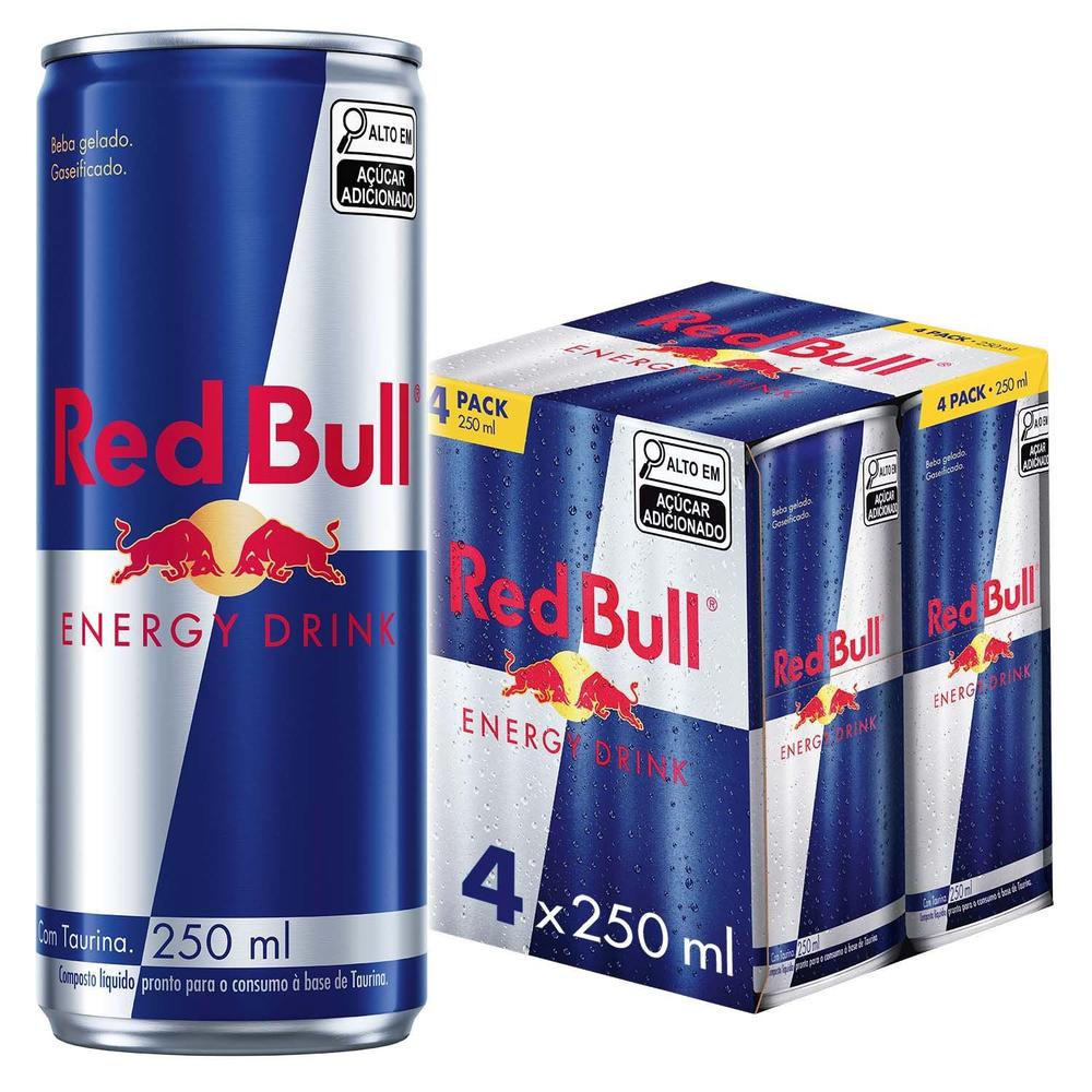 Red Bull Energético Energy Drink 250ml 4 latas