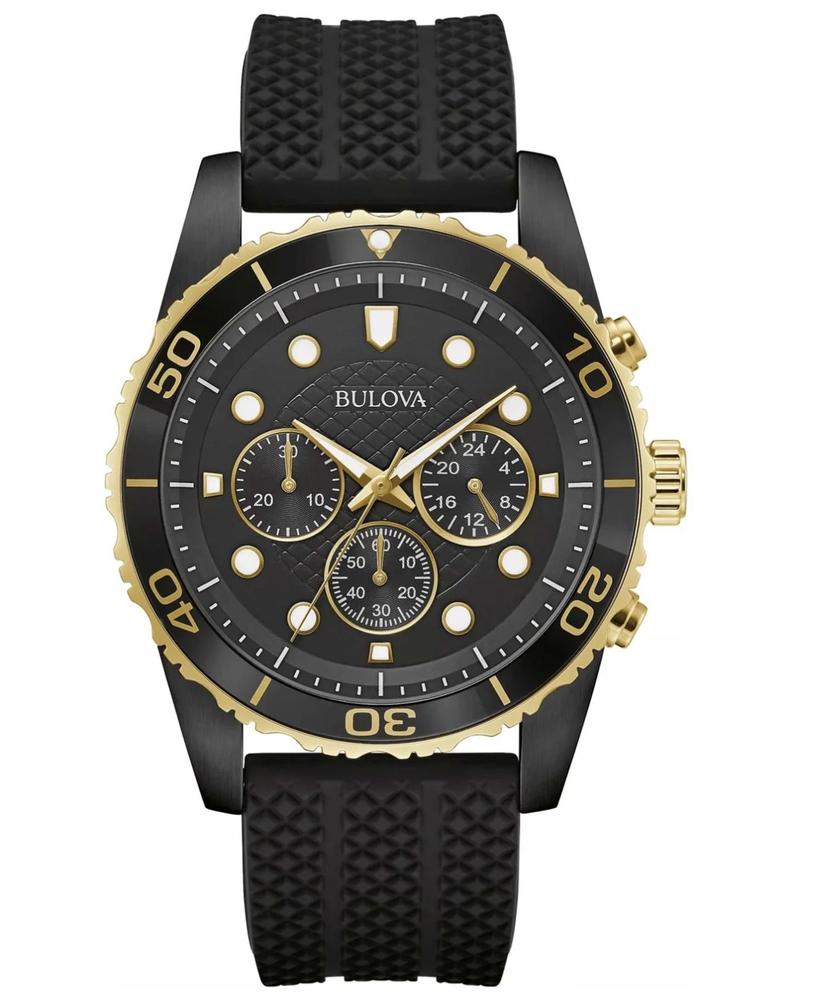 Relógio bulova classic chronograph 98a191 quartz 44mm
