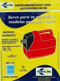 Saco aspirador arno papapo / apac 1500 1200 - 5 und (REF.1116) - PORTO-PEL