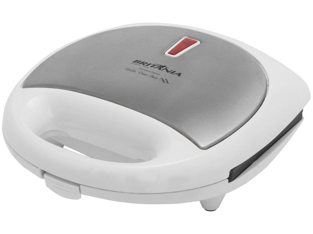 Sanduicheira Britânia Bello Pane Inox Branca 750W 110V