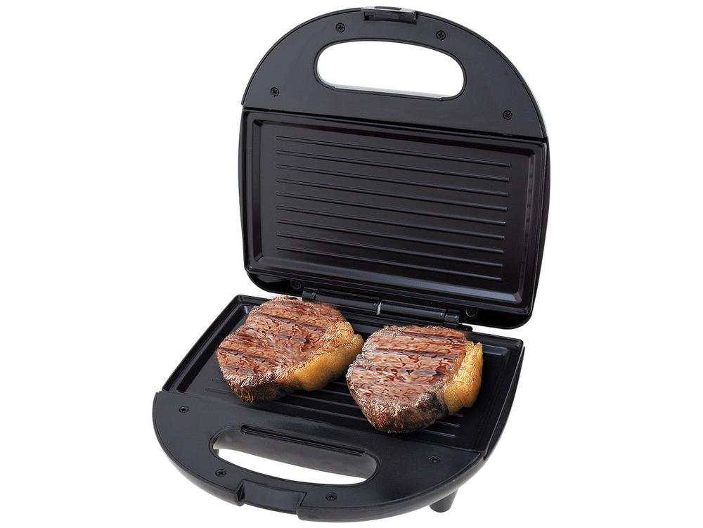 Sanduicheira Britânia Crome Preto e Cinza 220V