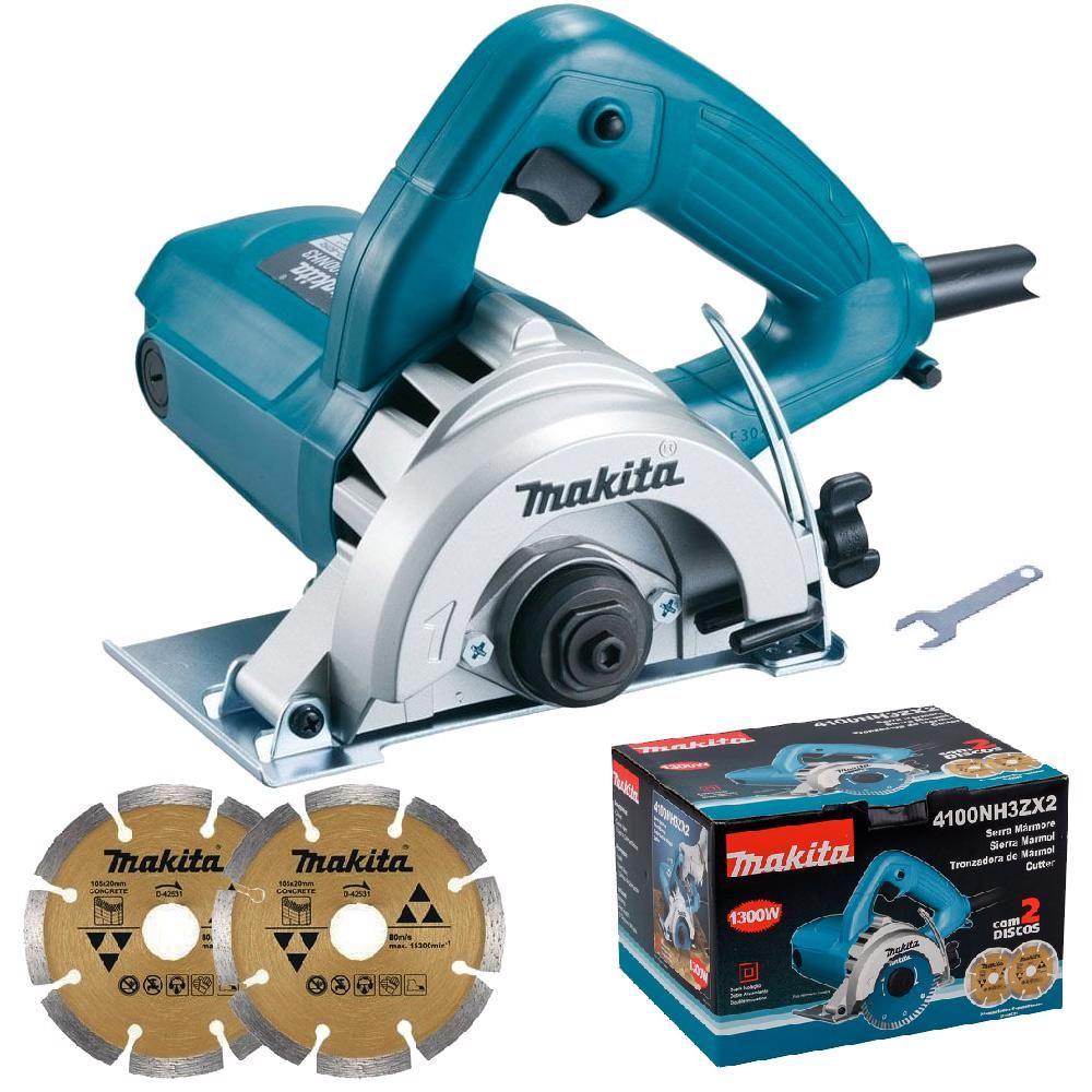 Serra Mármore 4.3/8 POL 1.300W + 2 Discos 4100NH3ZX2 MAKITA