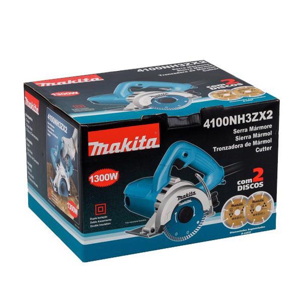Serra Mármore 4.3/8 POL 1.300W + 2 Discos 4100NH3ZX2 MAKITA - foto 4