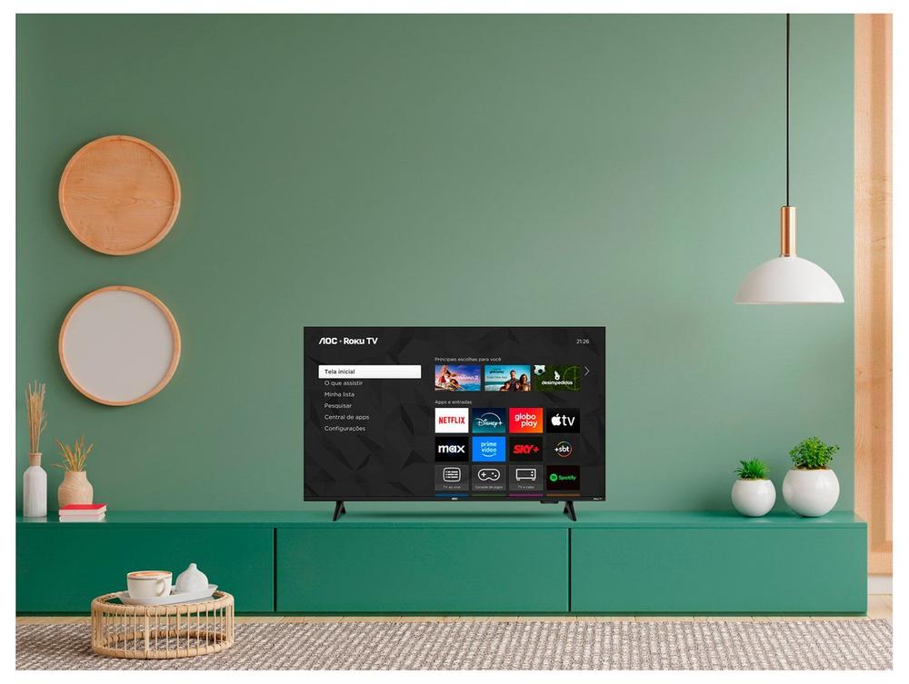 Smart TV 32" AOC HD DLED Série 5155 32S5155/78G Roku TV 2025
