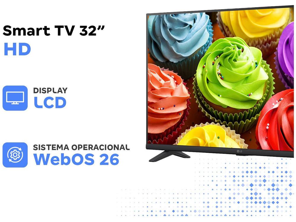 Smart TV 32" LG HD LCD AI 32LB650BPSA WebOS 26 2026