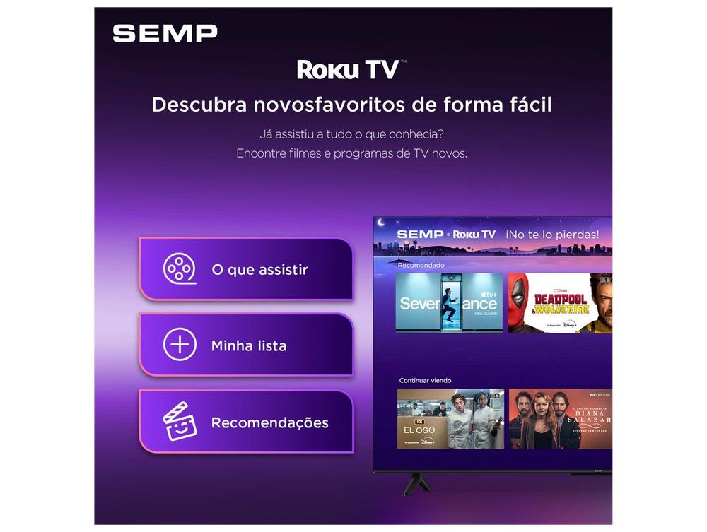 Smart TV 32" Semp Full HD LED 32S42R Roku 2026
