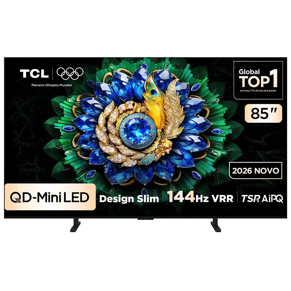 Smart TV 4K TCL Premium QD-Mini LED 85” Polegadas com Google TV, 144Hz, Dolby Vision, Dolby Atmos e HDR10+ - A400M
