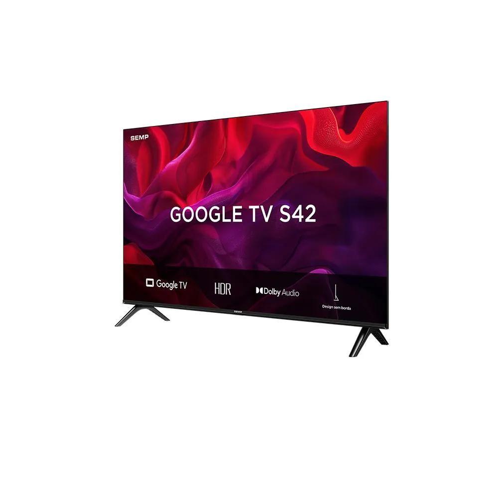 Smart TV LED 50 polegadas SEMP S42 Full HD 60Hz GTV 50S42 HDR10 Preto Dolby Audio