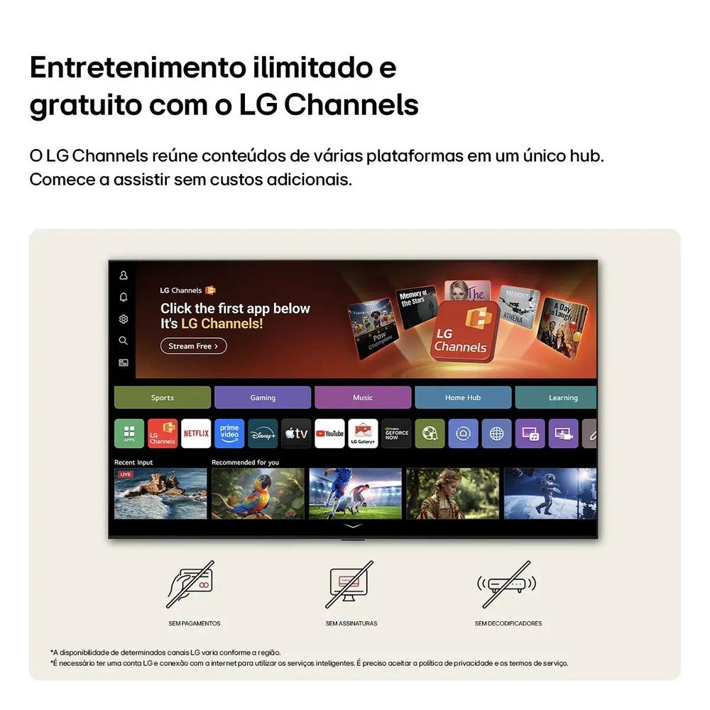 Smart TV LG 43" NanoCell 4K UHD webOS 26 AI ThinQ HDR Bivolt