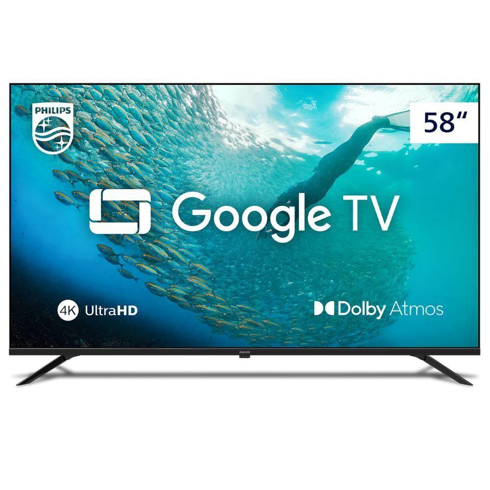 Smart TV Philips PUG7019 4K UHD de 58 Google TV Dolby Vision e Atmos e Google Assistente