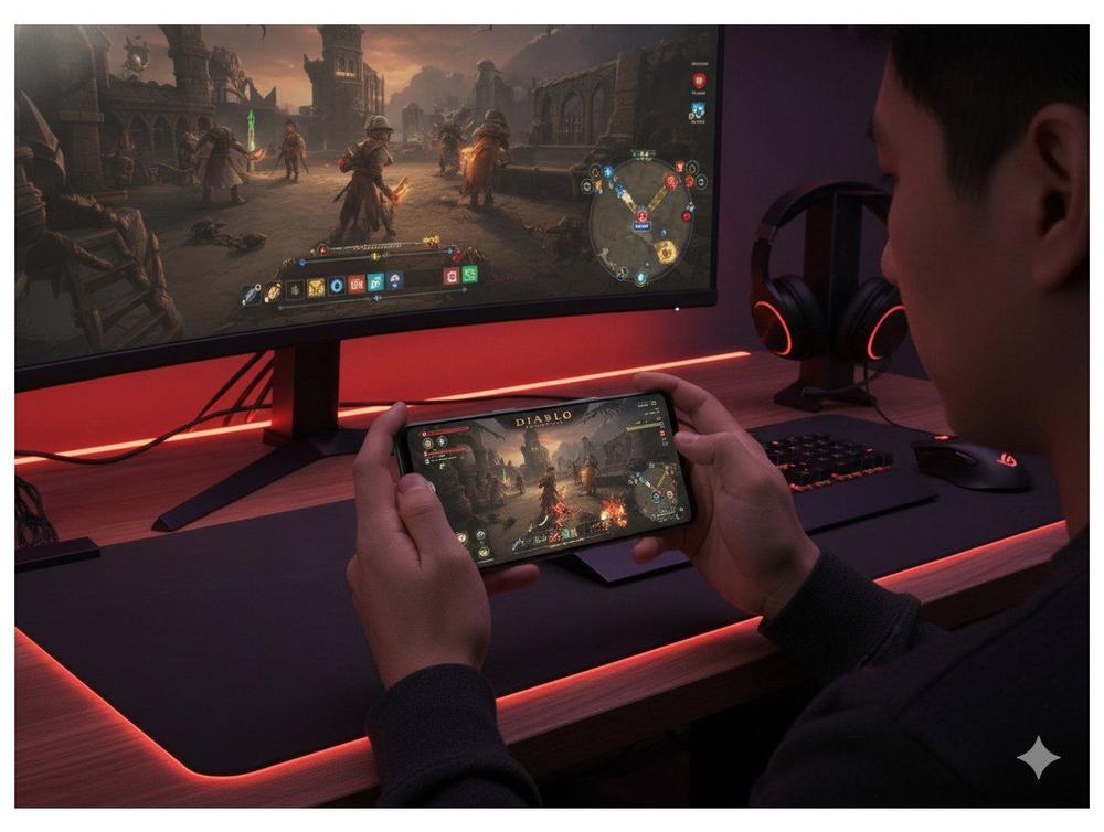 Smartphone Asus Rog Phone 6 Diablo Immortal Edition 512GB Preto 5G Snapdragon 8+ Gen 16GB RAM 6,78" Câm....