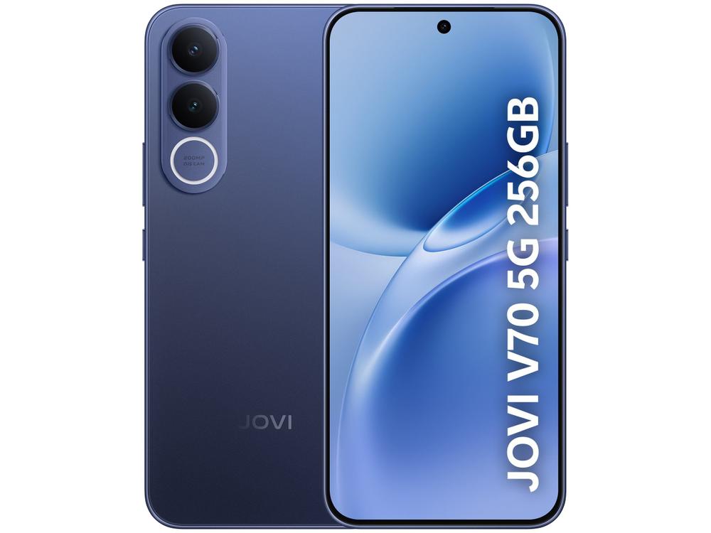 Smartphone Jovi V70 256GB 5G 8GB RAM Azul Safira 6,83" Cam. Dupla + Selfie 32MP