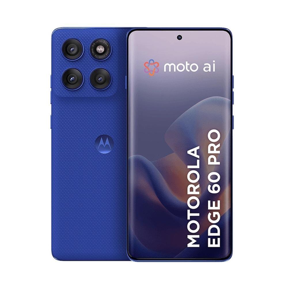 Smartphone Motorola Edge 60 Pro 5G - Azul, 256GB, RAM 24GB (12GB RAM+12GB Ram Boost), Câmera 50MP, Selfie...