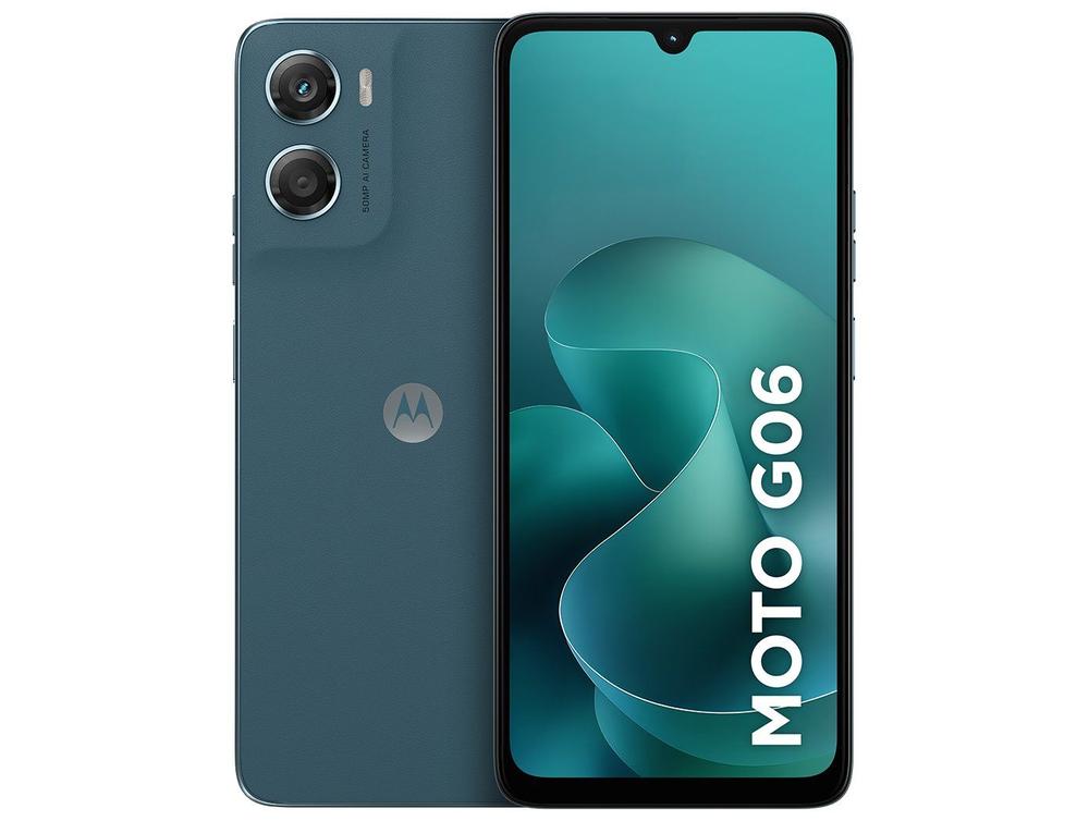 Smartphone Motorola Moto g06 128GB 4GB Ram Azul Marinho 6,9" Câm. 50MP + Selfie 8MP