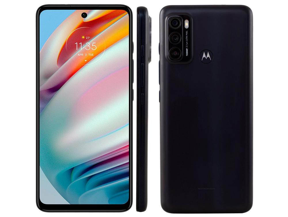 Smartphone Motorola Moto G60 4G 4GB RAM Tela 6,8” Câm. Tripla + Selfie 32MP 128GB Preto