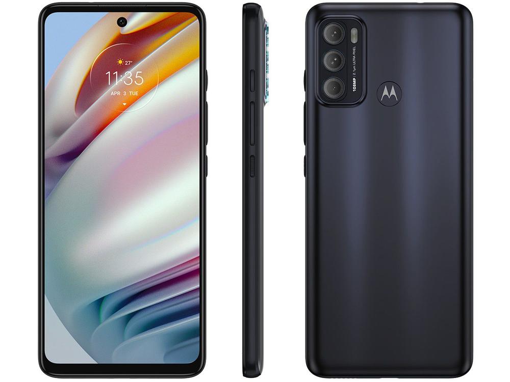 Smartphone Motorola Moto G60 4G 4GB RAM Tela 6,8” Câm. Tripla + Selfie 32MP 128GB Preto