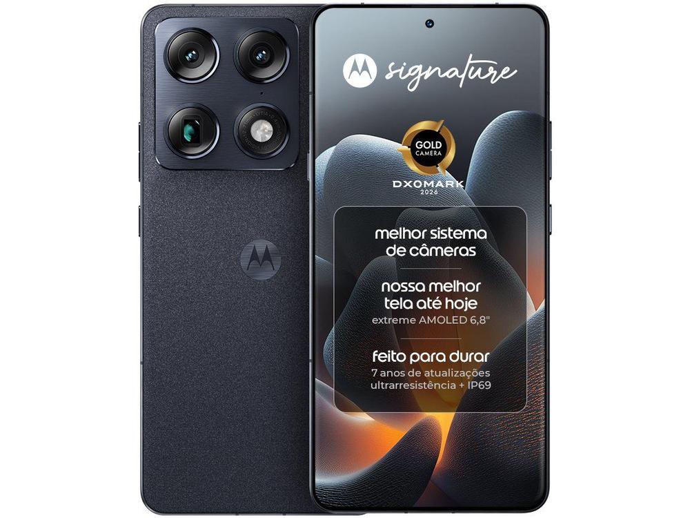 Smartphone Motorola Signature 5G 512GB 24GB (12GB RAM + 12GB RAM Boost) 3 Câmeras 50MP Sony Lytia e Zoom...