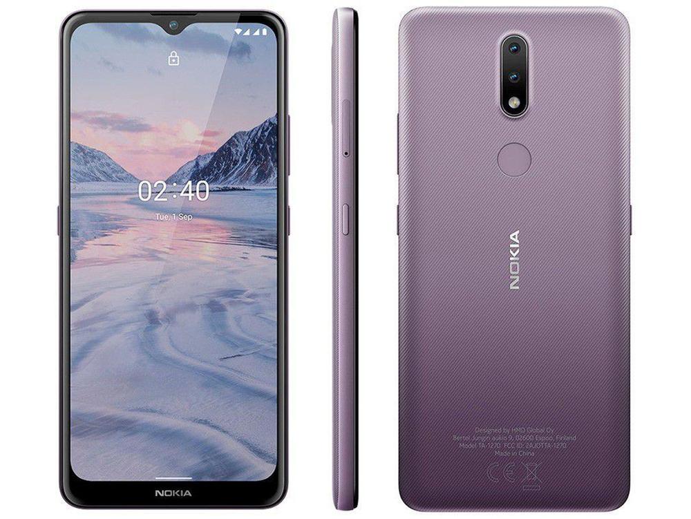 Smartphone Nokia 2.4 64GB Roxo 4G Octa-Core - 3GB RAM Tela 6,5” Câm. Dupla + Selfie 5MP