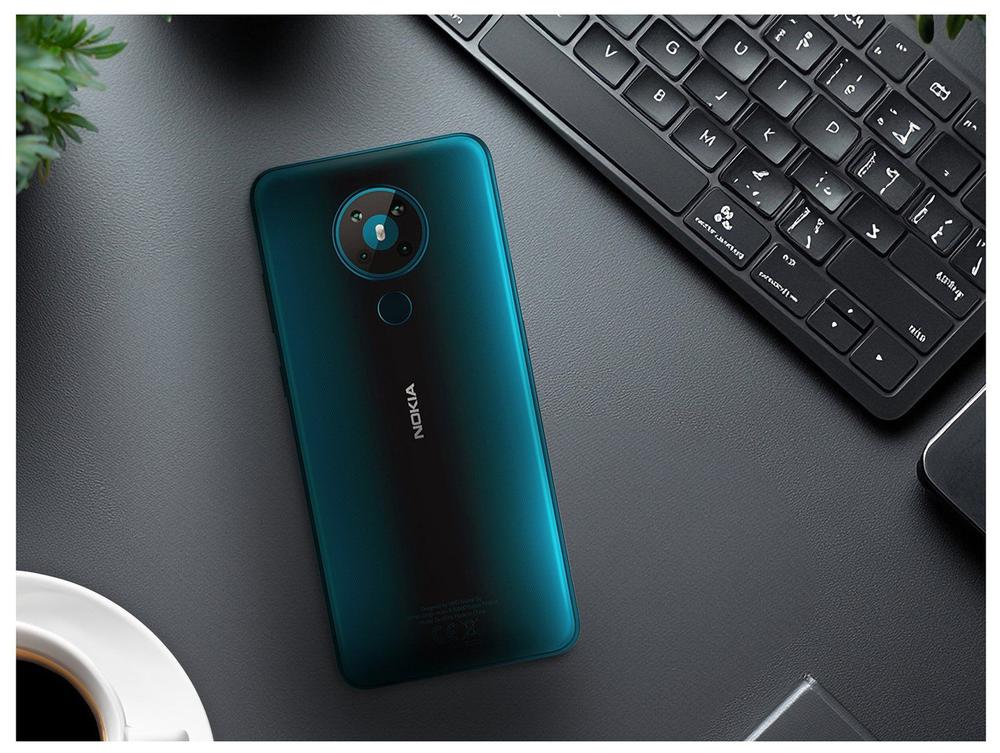 Smartphone Nokia 5.3 128GB Verde 4G Octa-Core 4GB RAM 6,55” Câm. Quádrupla + Selfie 8M