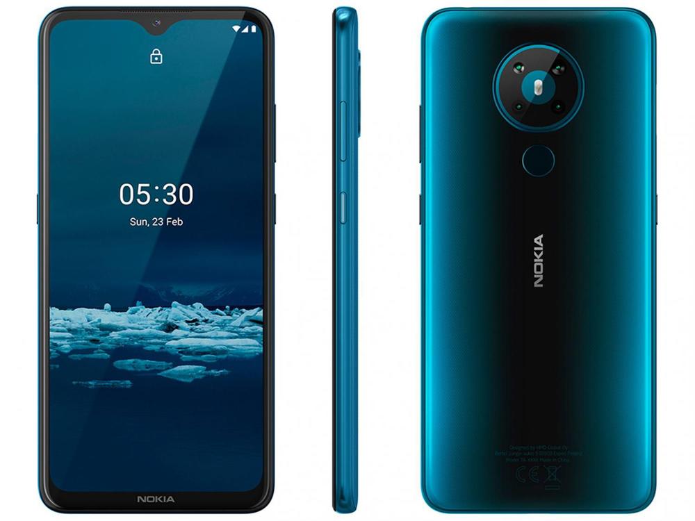 Smartphone Nokia 5.3 128GB 4G Octa-Core - 4GB RAM 6,55” Câm. Quádrupla + Selfie 8MP 128GB Verde