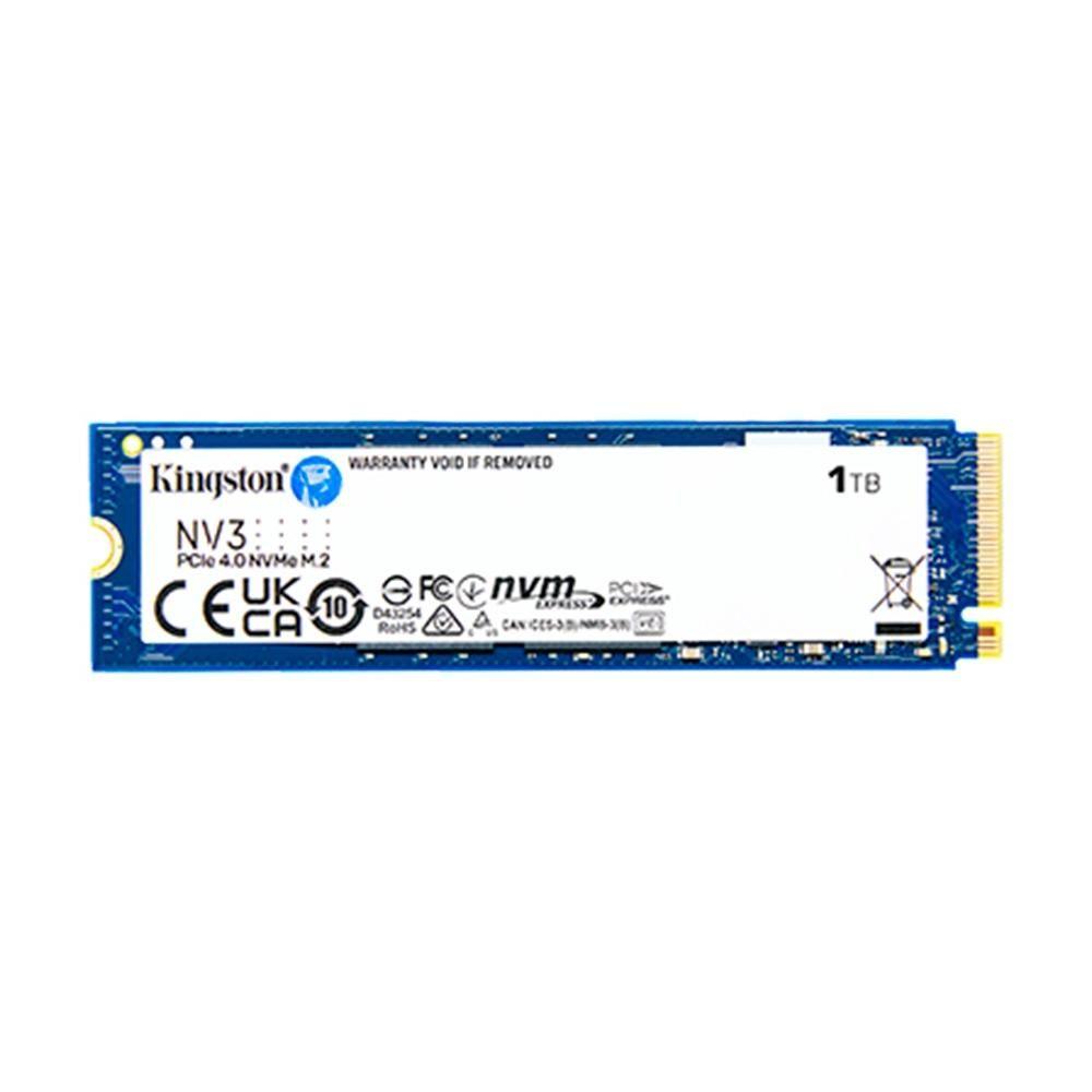 SSD Kingston NV3, 1TB, M.2 2280, PCIe 4.0 x4, NVMe, Leitura: 6000 MB/s, Gravação: 4000 MB/s, Azul -...