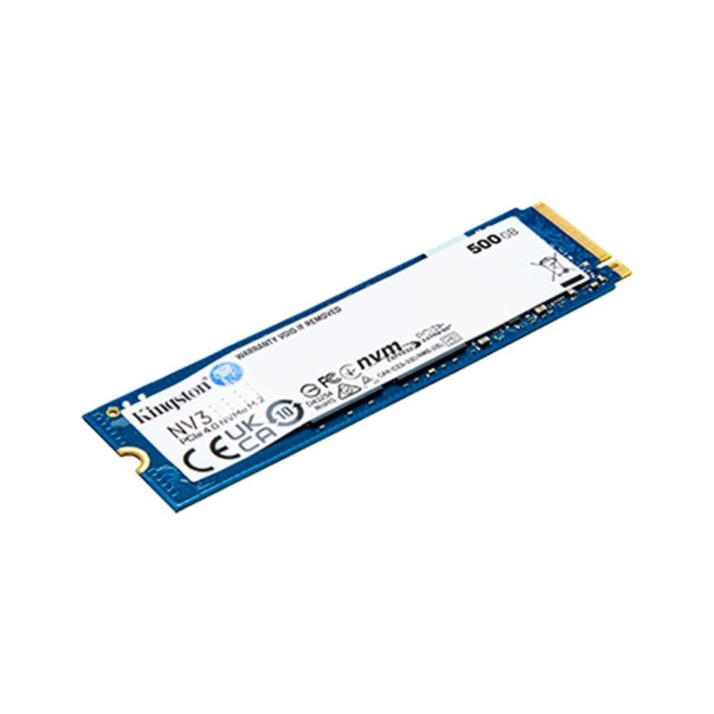 SSD Kingston NV3, 500GB, M.2 2280, PCIe 4.0 x4, NVMe, Leitura: 5000 MB/s, Gravação: 3000 MB/s, Azul -...