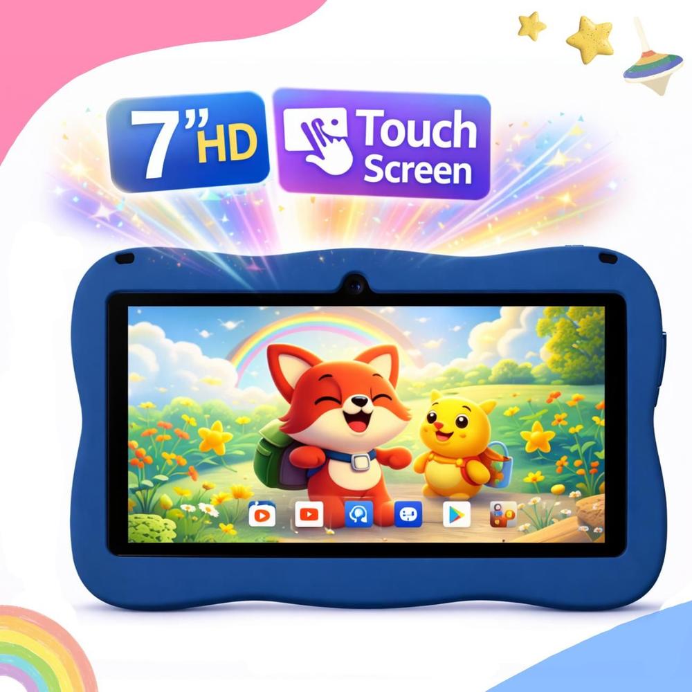 Tablet Infantil 7 Android 15 8GB RAM 128GB WiFi, Capa Protetora, Controle Parental, Jogos Educativos -... - foto 3