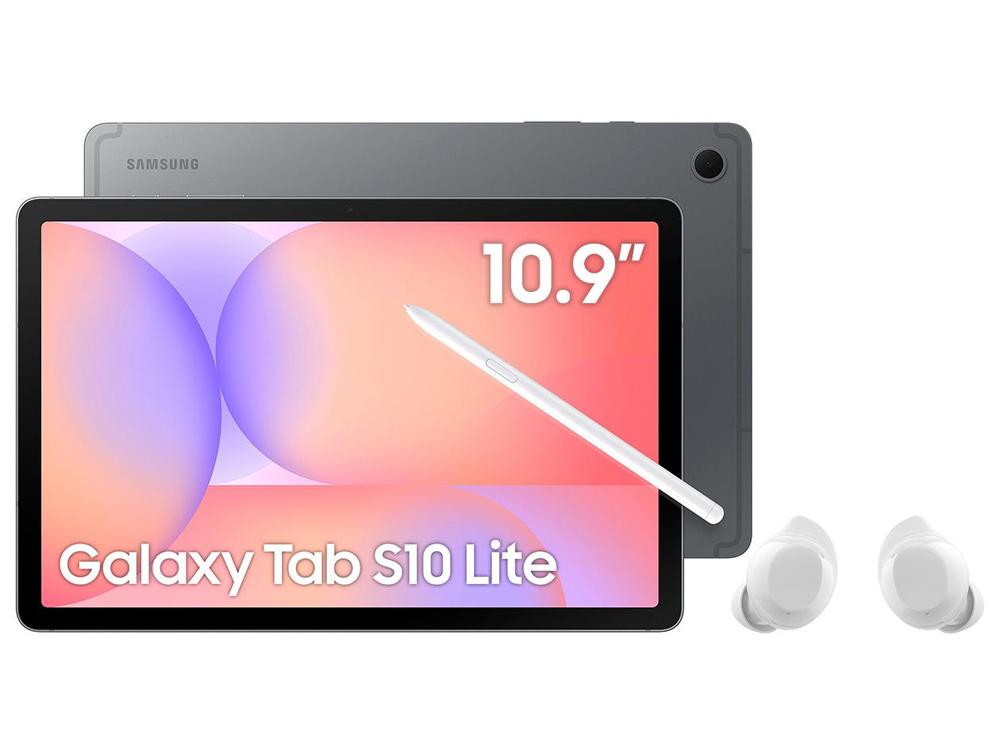 Tablet Samsung Galaxy Tab S10 Lite Caneta e Capa - Wi-Fi + Fone de Ouvido Bluetooth Samsung Buds Core