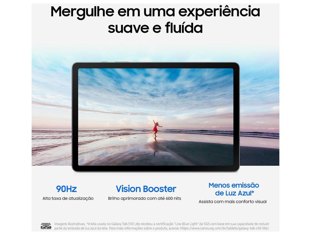 Tablet Samsung Galaxy Tab S10 Lite WiFi, 128GB, 6GB RAM, Tela 10.9", S Pen e Capa Smartbook Cover Inclusas