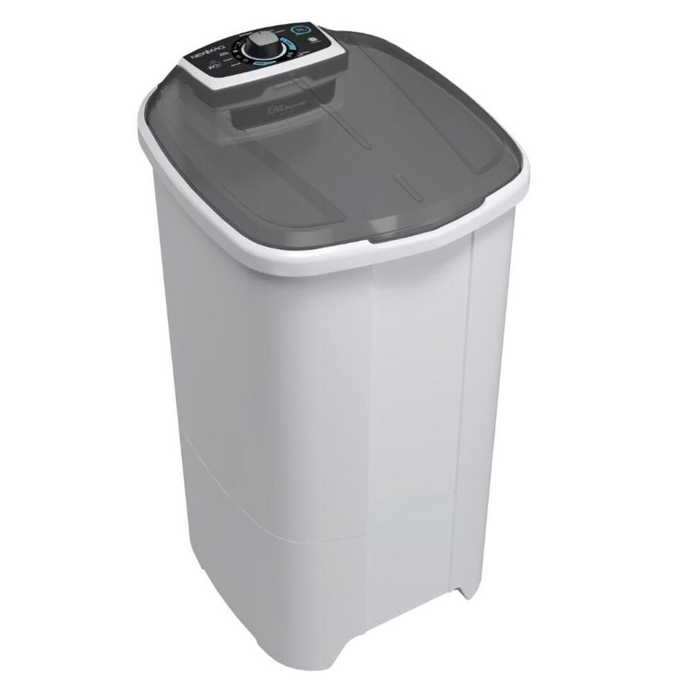 Tanquinho de Lavar Roupa 10kg Newmaq Semiautomática com 9 Programas de Lavagem Branco 220V
