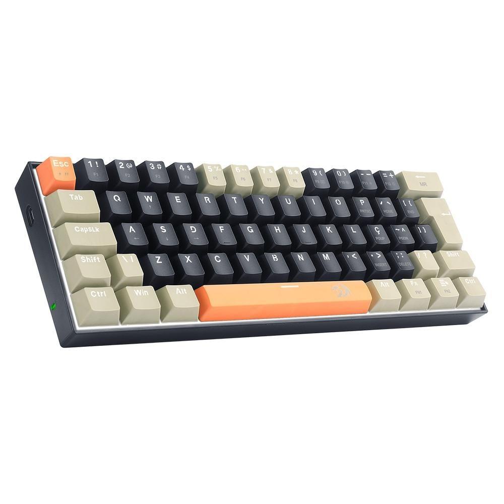 Teclado Gamer Redragon Lakshmi, Switch Brown, Layout 60%, ABNT2, Preto - K606-OG&BK&GY (PT-BROWN) - foto 3