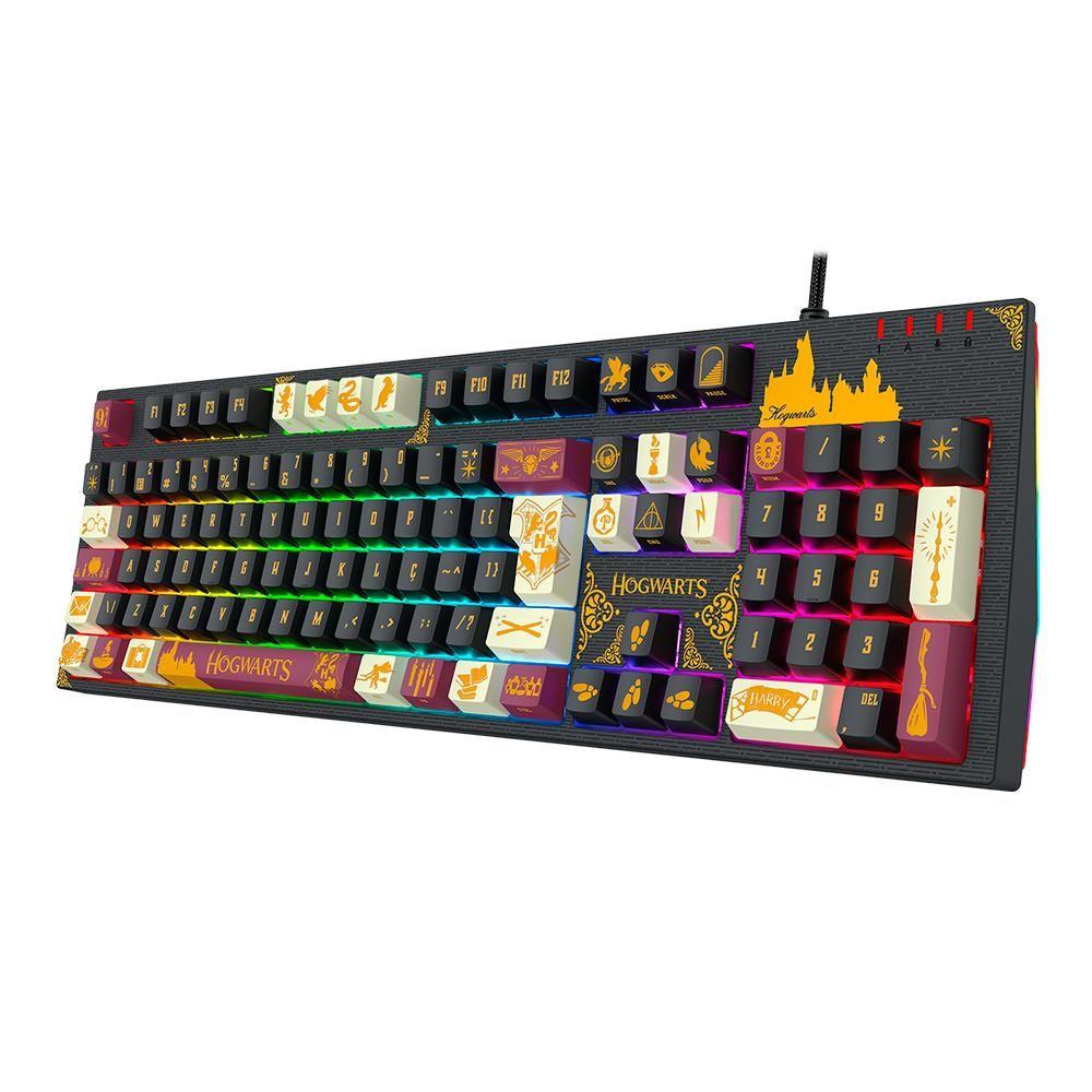 Teclado Mecânico Gamer Redragon Harry Potter Amsa Hogwarts Special Edition RGB Preto