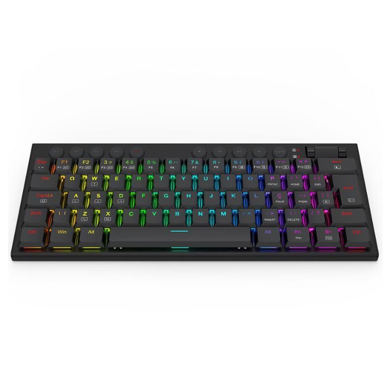 Teclado Mecânico Redragon Horus Mini RGB Low Profile 60% Switch Brown Preto - K632-RGB