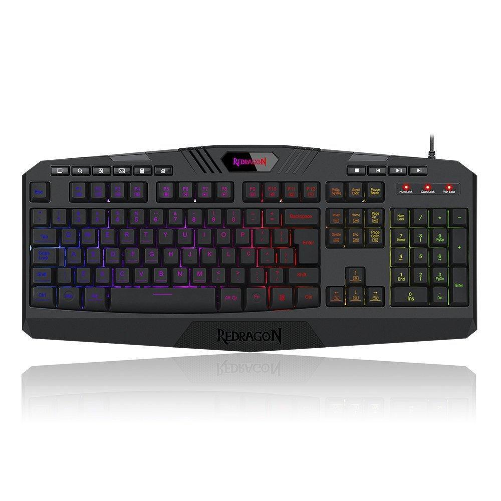 Teclado usb gamer harpe 2 rgb redragon abnt2 preto - k503rgb