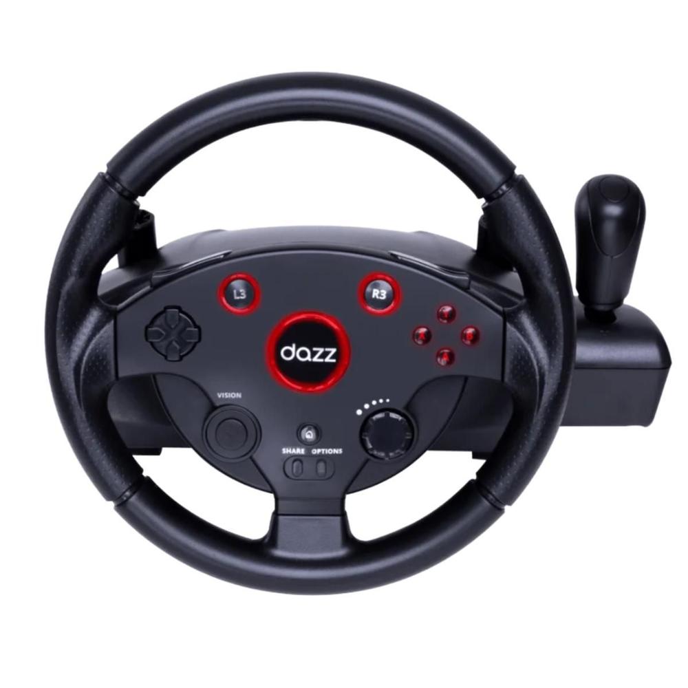 Volante Force Driving Dazz Compatível com PC PS5 e Xbox Com Pedais e Vibração