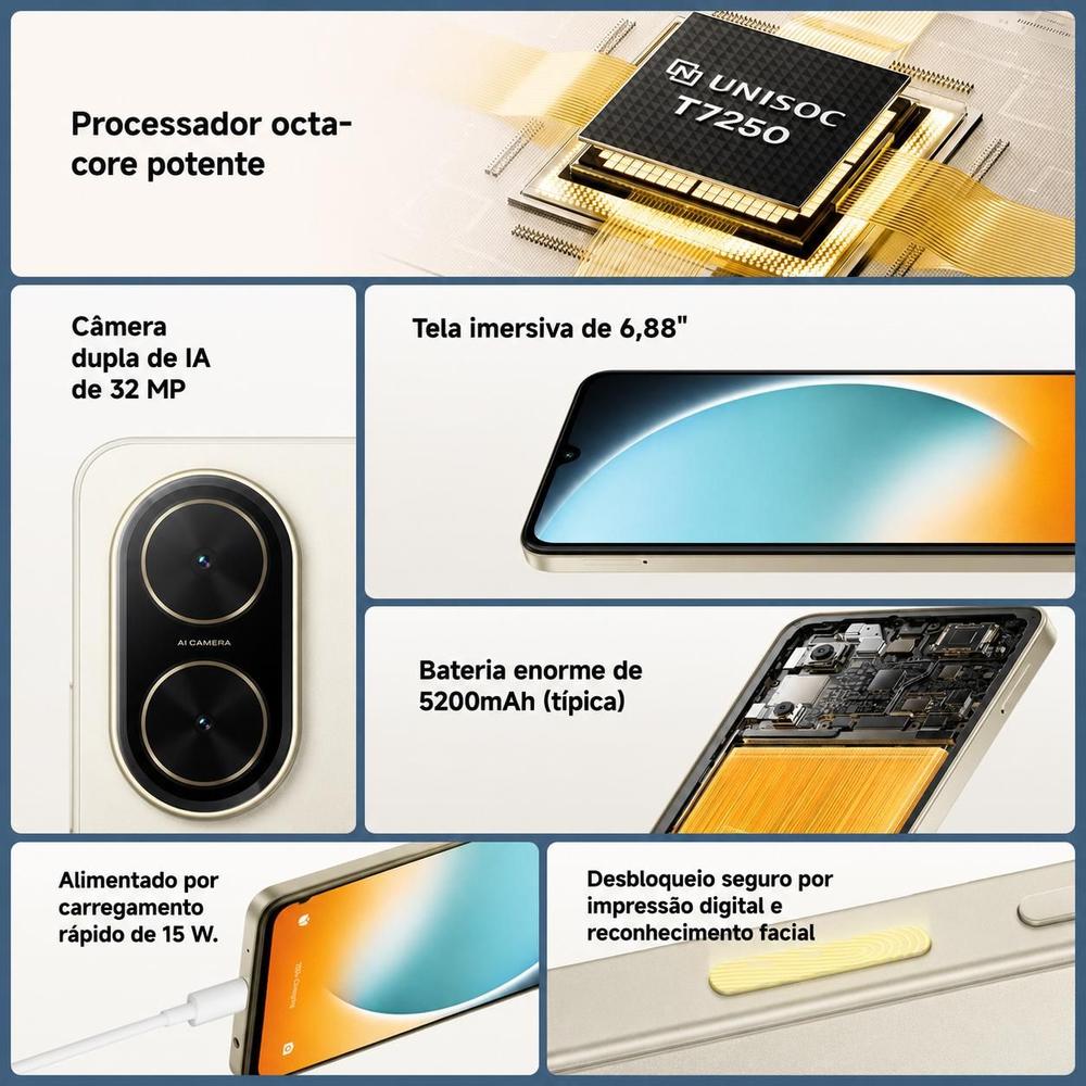 Xiaomi POCO C71 128GB 4GB Tela 6,88 120Hz Bateria 5200mAh Câmera 32MP - foto 3