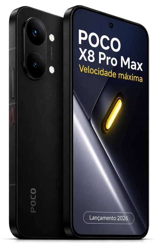 Xiaomi POCO X8 Pro Maxx 512GB 12GB 5G Dimensity 9500s Tela AMOLED 120Hz HyperOS 3 NFC WiFi 7 IP68 Bateria...