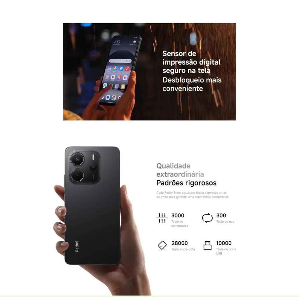 Xiaomi Redmi Note 14 128GB 6GB Câmera 108MP 20MP Tela 6.67 AMOLED 120Hz FHD plus 2 Chip IP54 - foto 4