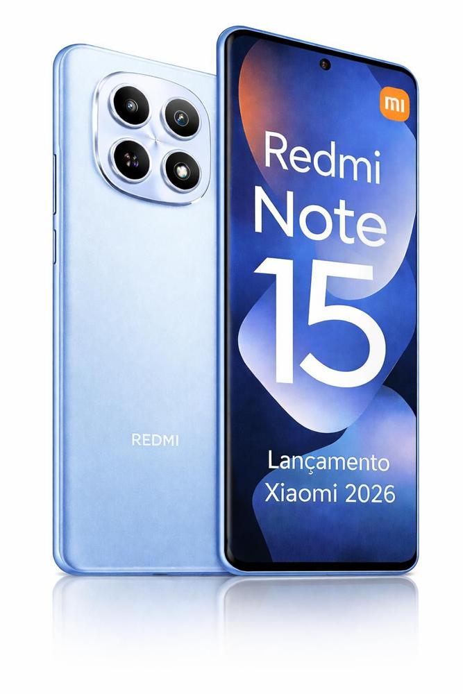 Xiaomi Redmi Note 15 128GB 6GB Lançamento 2026 Câmera 108MP 20MP AMOLED 120Hz FHD Plus Design Premium Água...