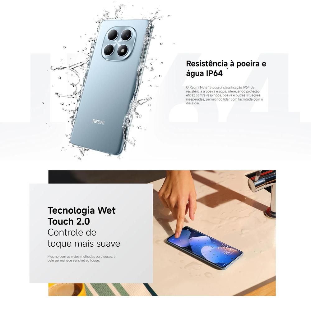 Xiaomi Redmi Note 15 128GB 6GB Lançamento 2026 Câmera 108MP AMOLED 120Hz Celular com Design Premium - foto 3