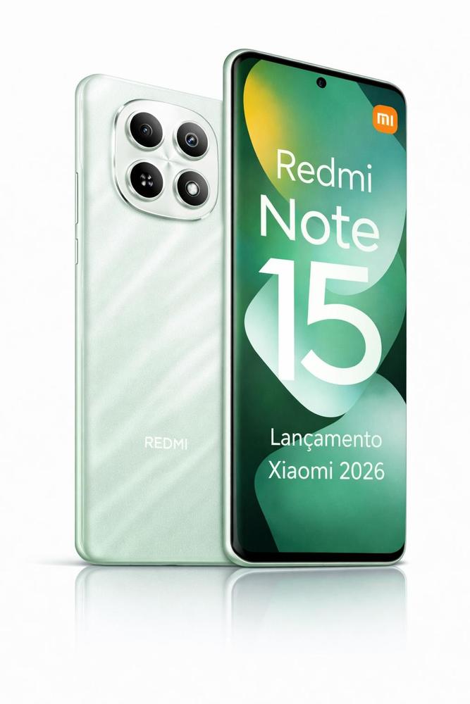Xiaomi Redmi Note 15 128GB 6GB Lançamento Câmera 108MP 20MP Design Premium Dual SIM Chip
